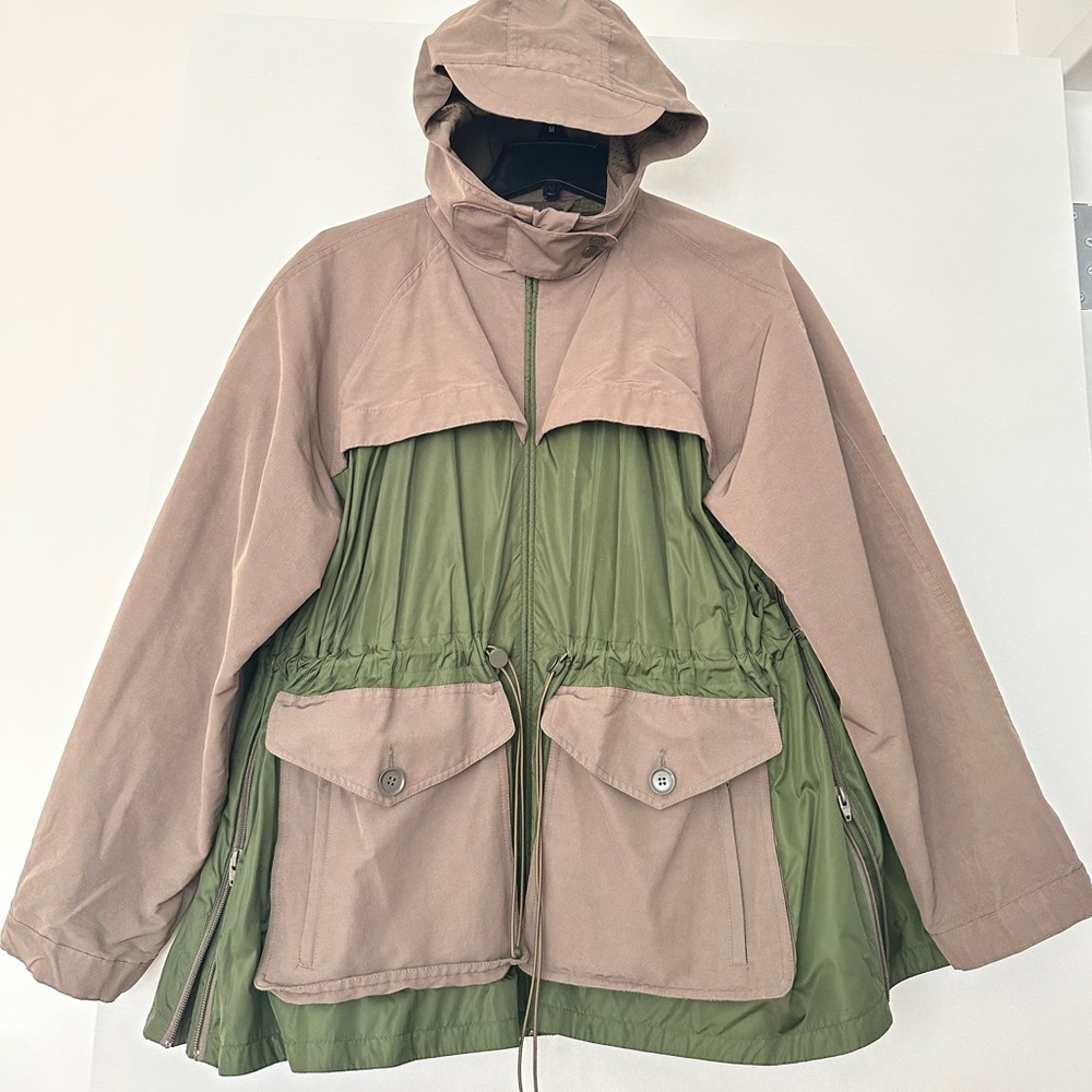 H&M STUDIO Two-Tone Hooded Anorak Parka Jacket